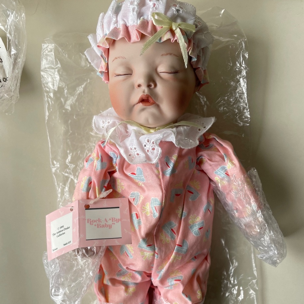Vintage Rock-A-Bye Life Like Porcelain Doll 90s